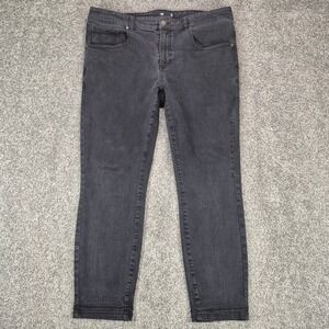 Under 5'10 Jeans Mens 34x26 Black Stretch Tapered Denim Pants